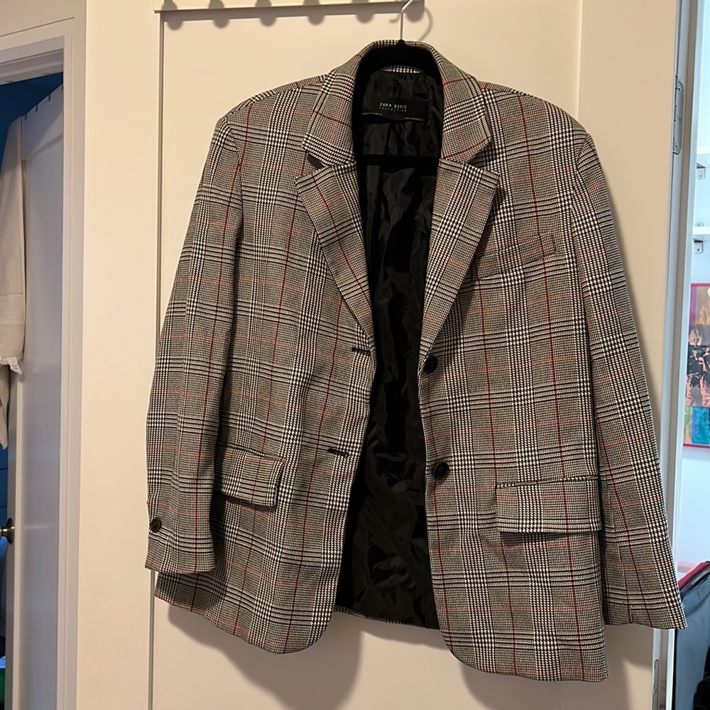 Zara plaid blazer